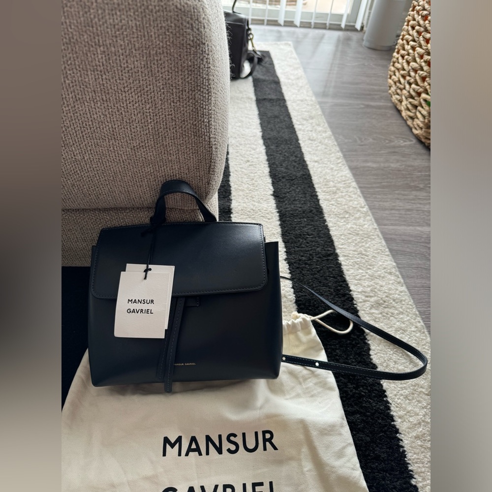 Mansur Gavriel Mini Soft Lady Bag in Navy - Picture 2 of 10